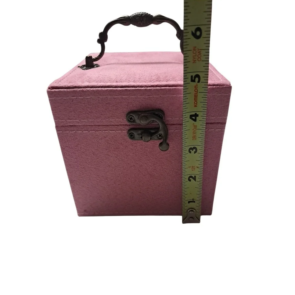 Jewelry box,‎ 3 trays with mirror, pink